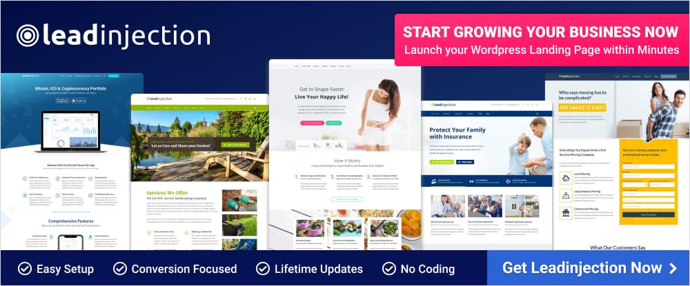 Leadinjection Tema Landing Page Para WordPress